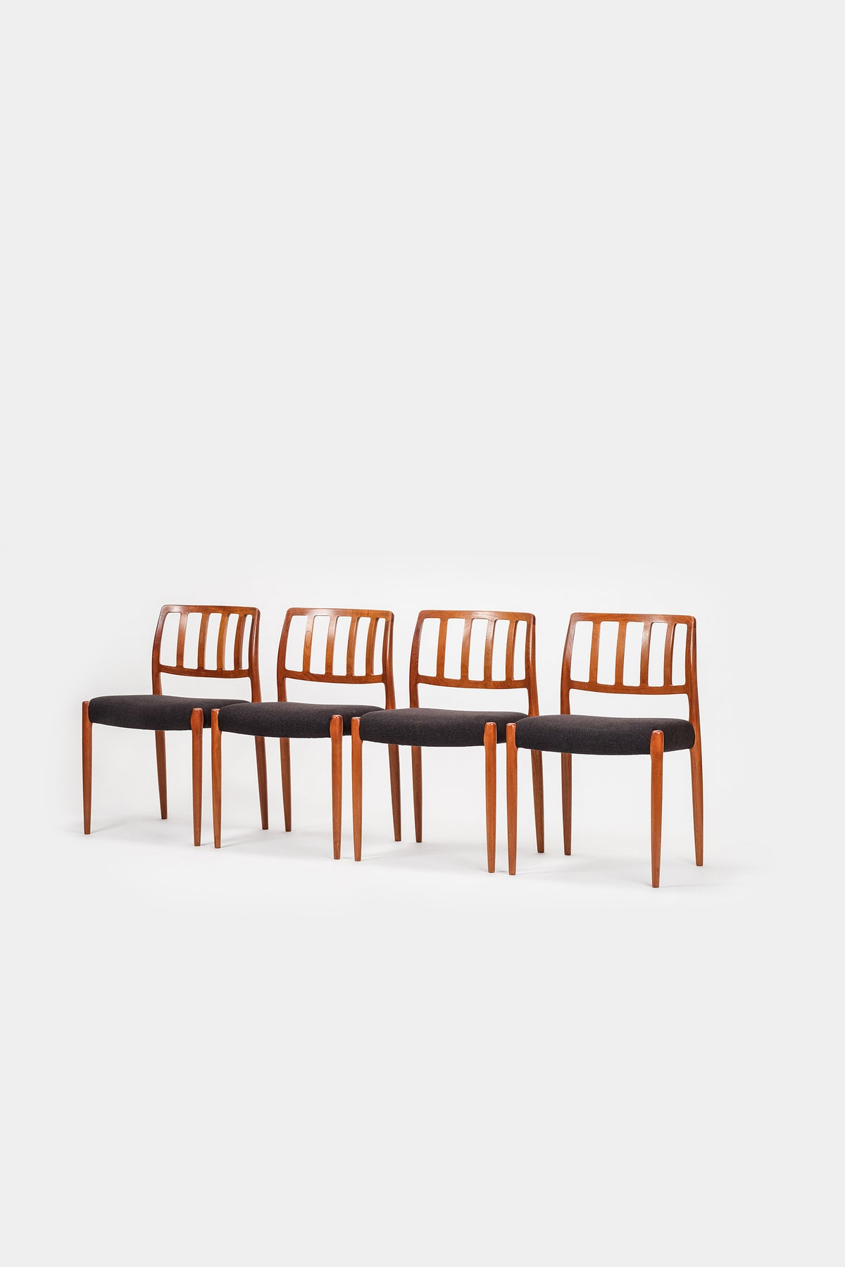 4 Niels Otto Møller Chairs, Model 84, 60s