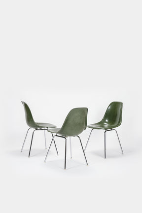 3 Charles & Ray Eames Side Chairs Hermann Miller 70er