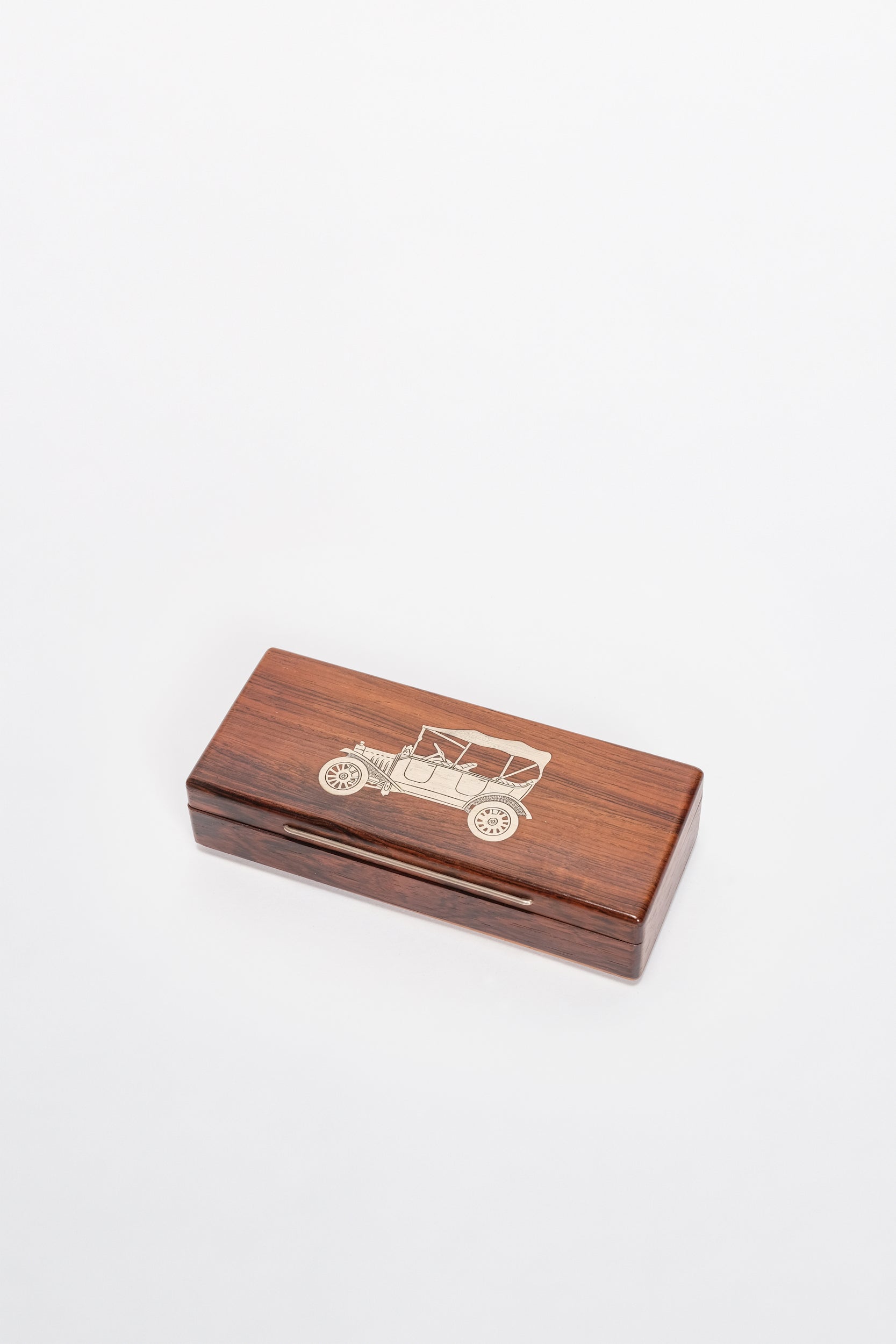 Cigarette Box with Sterling Silver Inlays