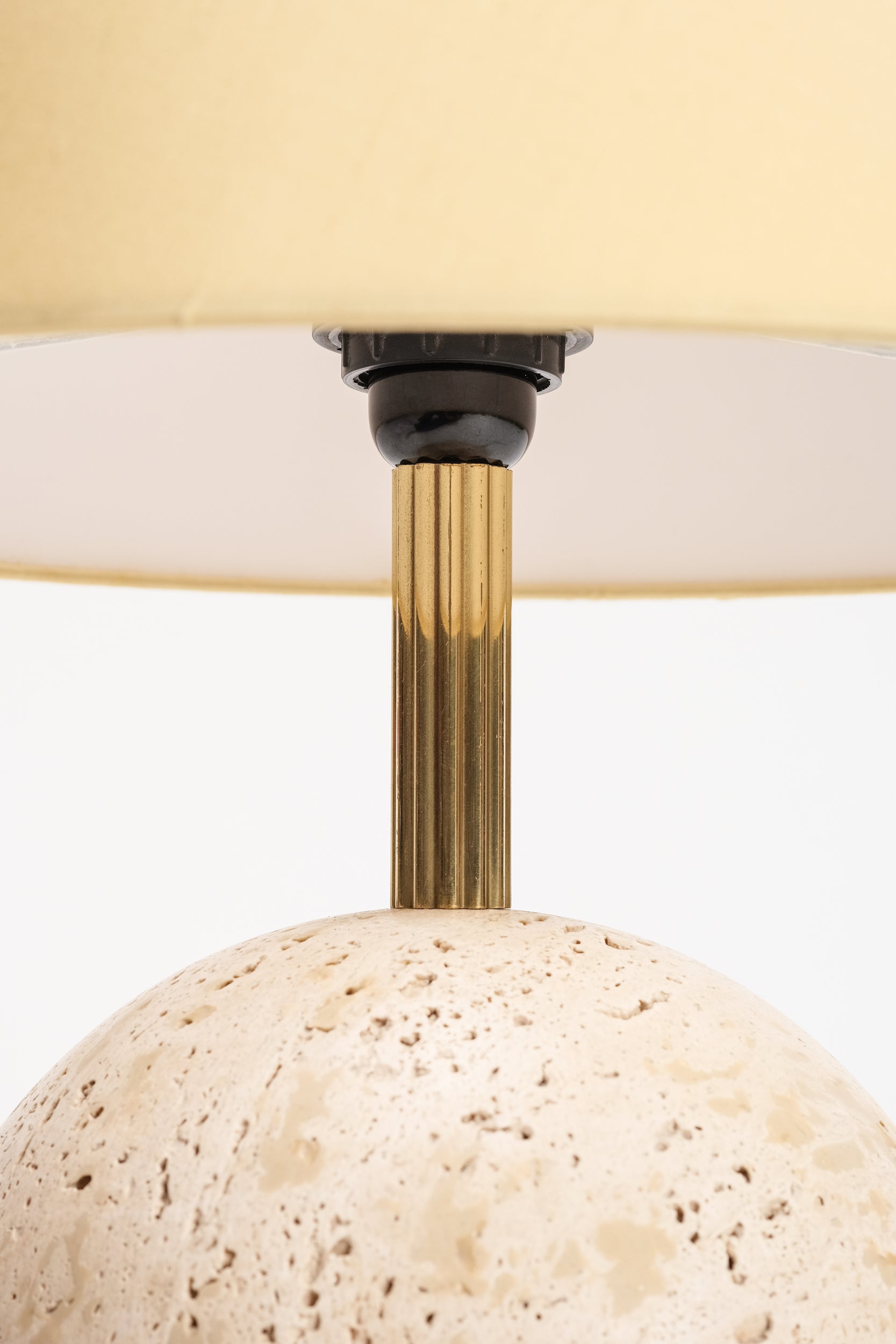 Travertine Table Lamp Italy, 70s