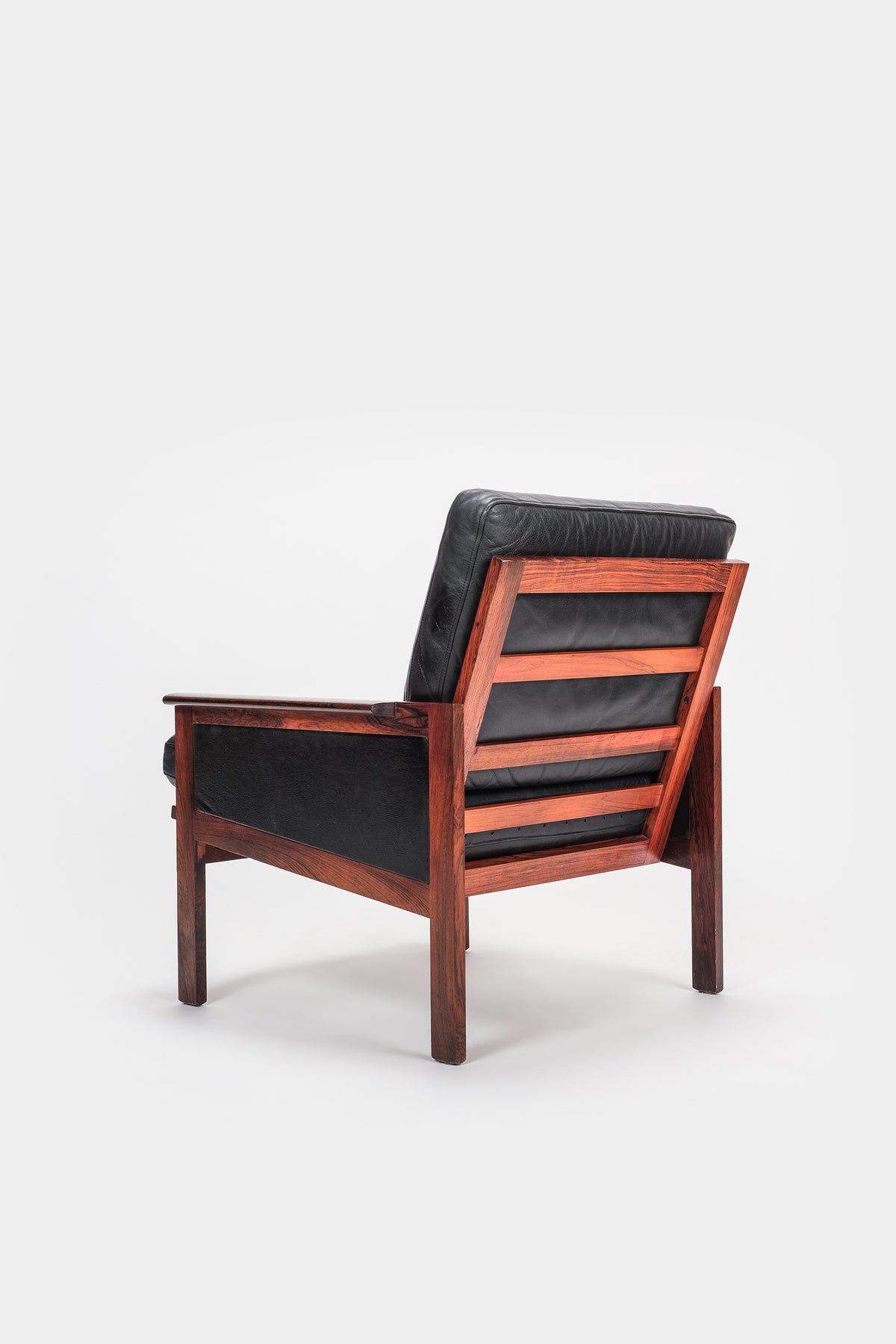 Illum Wikelsoe Capella Armchair, Rosewood and Leather, 60s