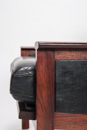 Illum Wikelsoe Capella Armchair, Rosewood and Leather, 60s