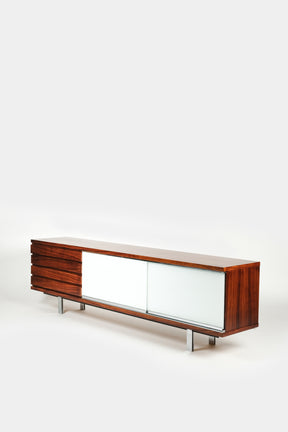 Alfred Altherr Palisander Sideboard with Glass Sliding Doors 60s