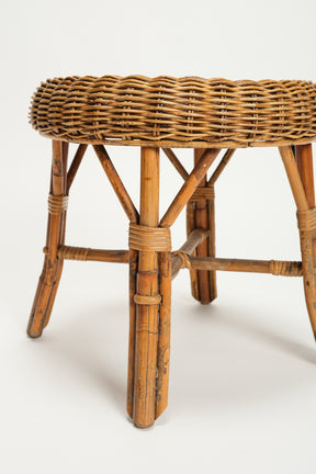 Bonacina stool bamboo and rattan braided