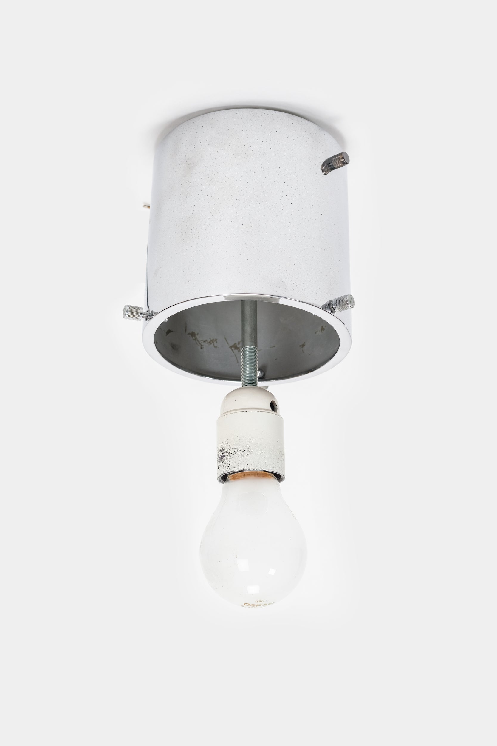 Italienische Deckenlampe mit Überfangglas, 60s