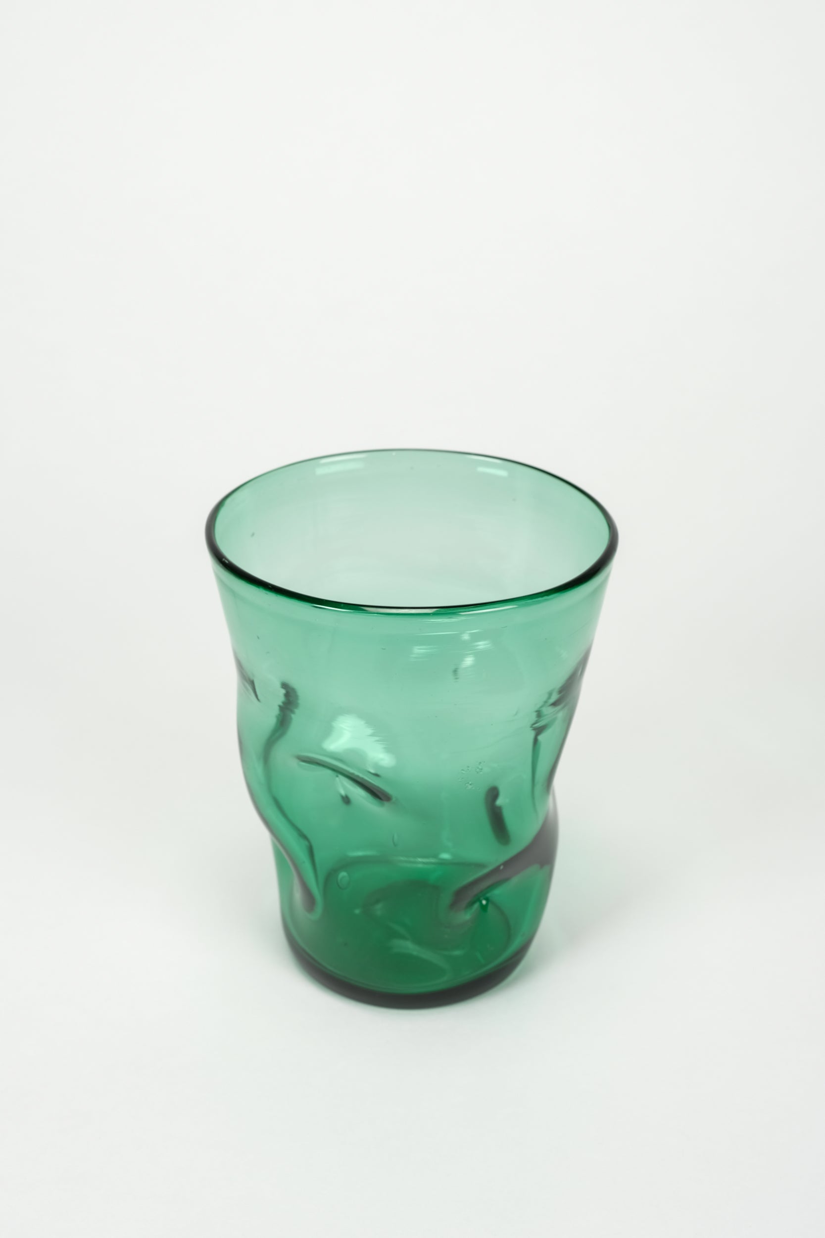Organische Empoli-Glas Vase, Italien, 60er