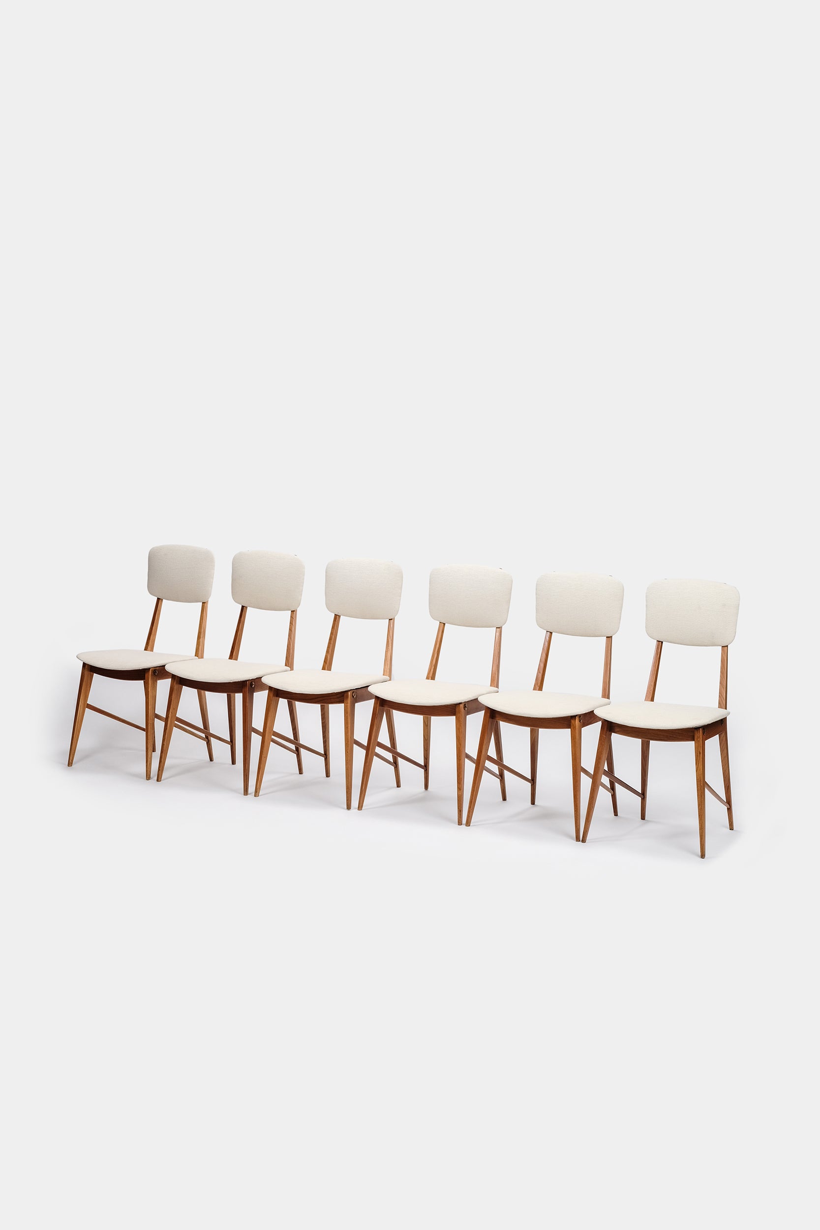 6 italienische Stühle, Mollino Style, 50er