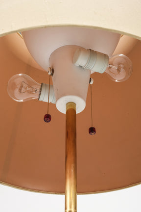 Mégal, Messing Stehlampe Dreifuss, 60er