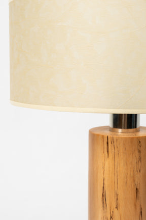 Table Lamp with Alderwood base, 70s