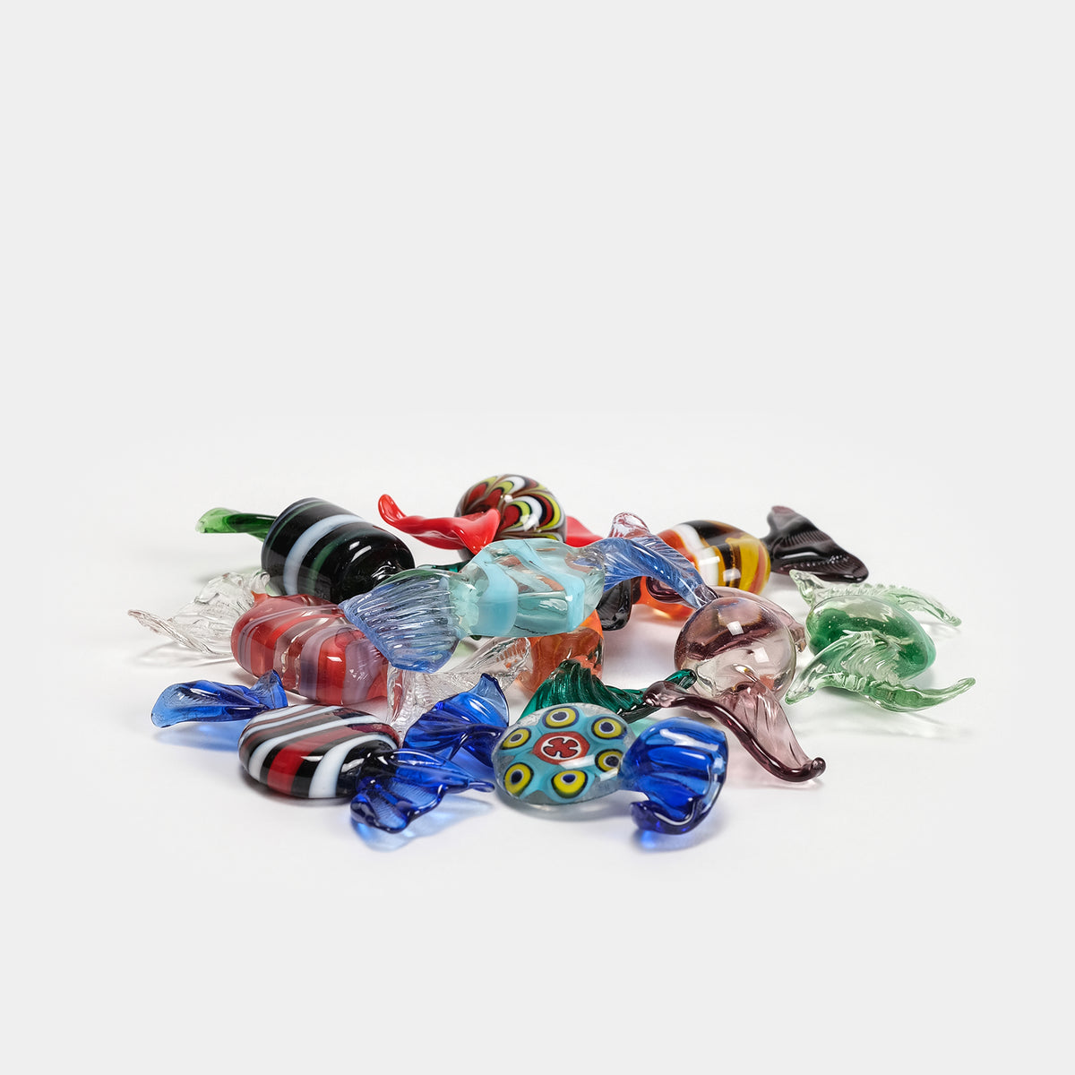Glas Bonbons, 10er-Set, Murano-Glas Kunst, Italien