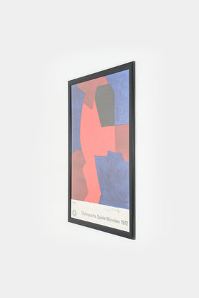Serge Poliakoff Olympia Poster 1972 "bleu, rouge et noire"
