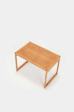 Swiss oak side table 60s