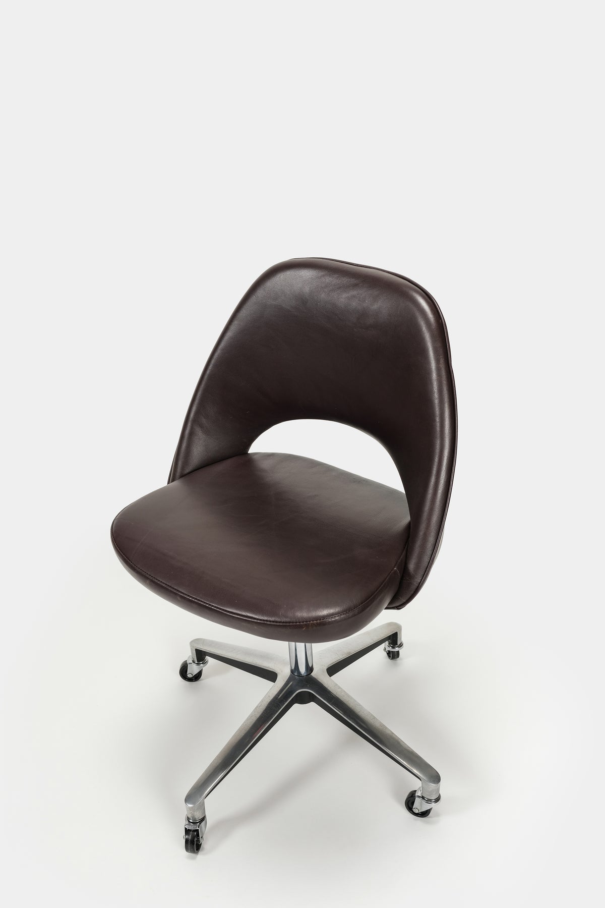 Eero Saarinen Leder Bürostuhl 60er Knoll International