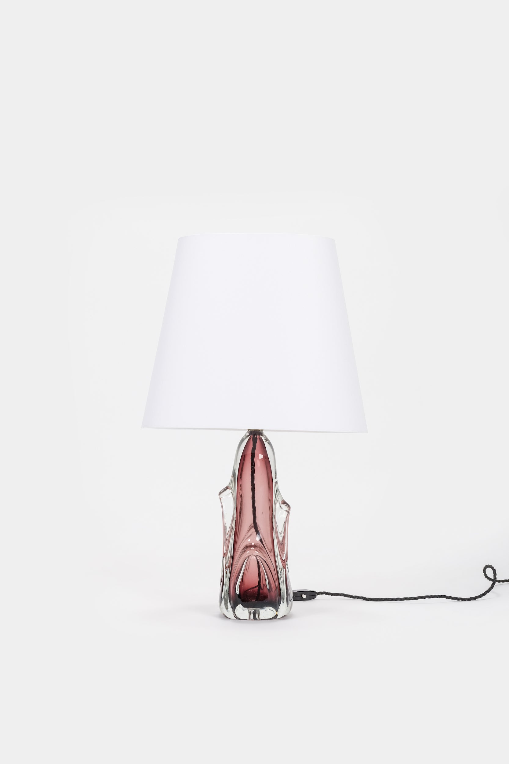 Murano Glaslampe mit neuem Schirm, 50er