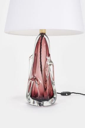 Murano Glaslampe mit neuem Schirm, 50er