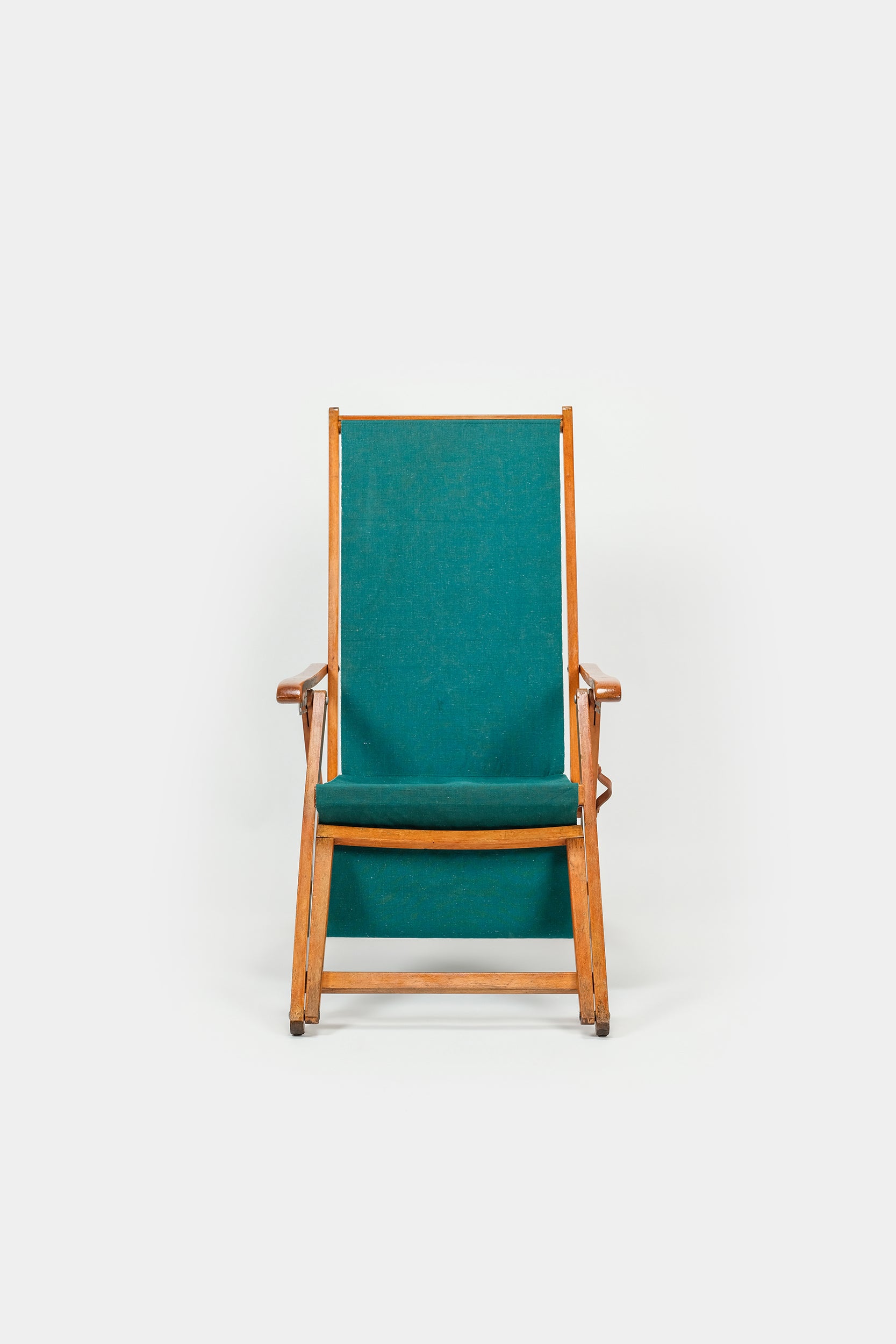 Pair of Frattelli Riguitti beach chairs original fabric 50s