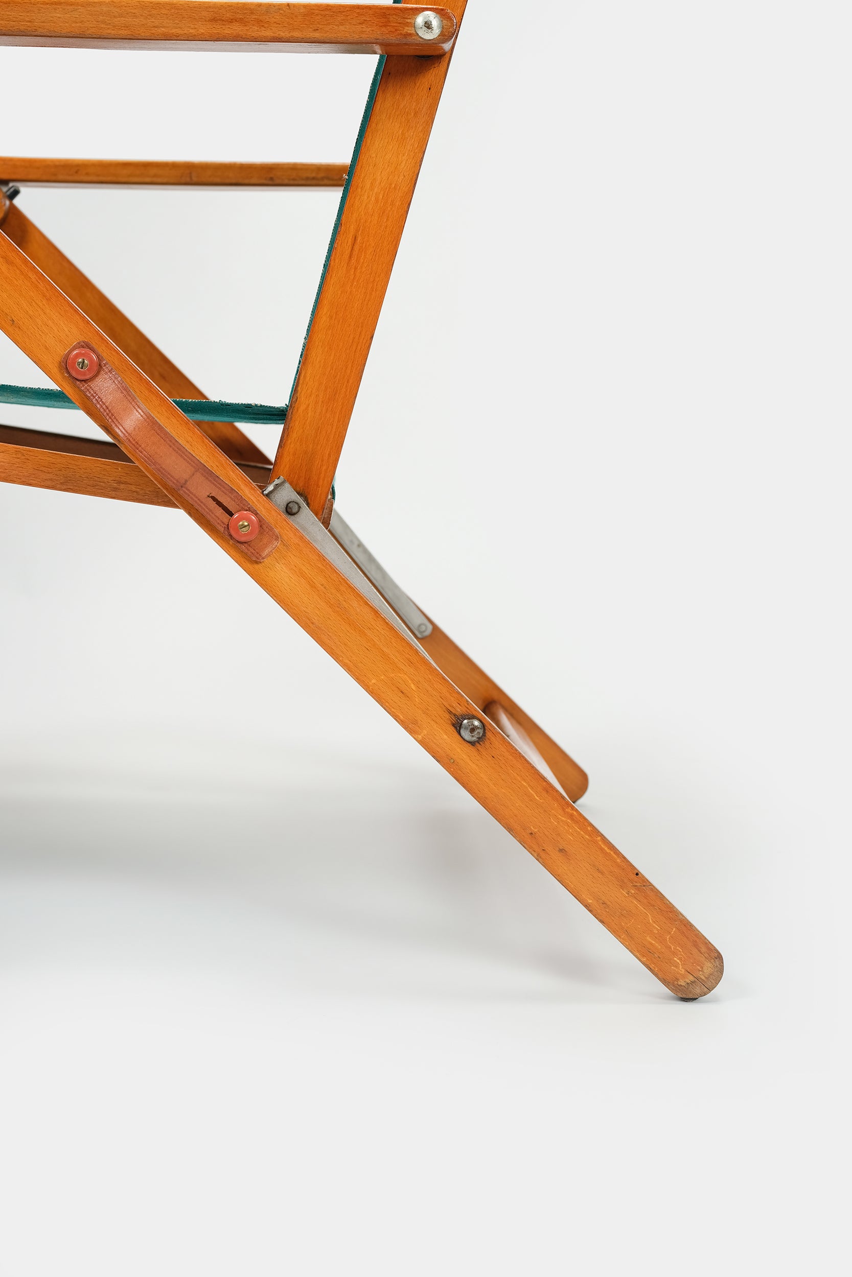 Pair of Frattelli Riguitti beach chairs original fabric 50s