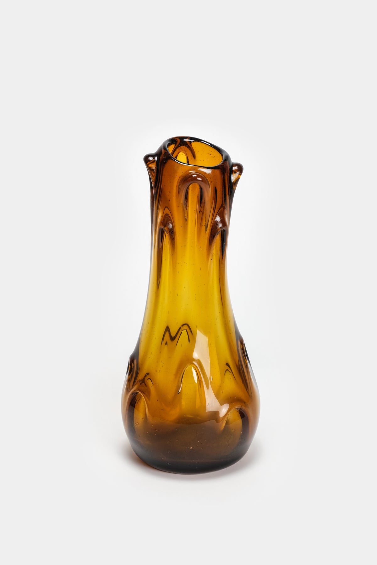 Jugendstil Vase, bersteinfarben, Frankreich