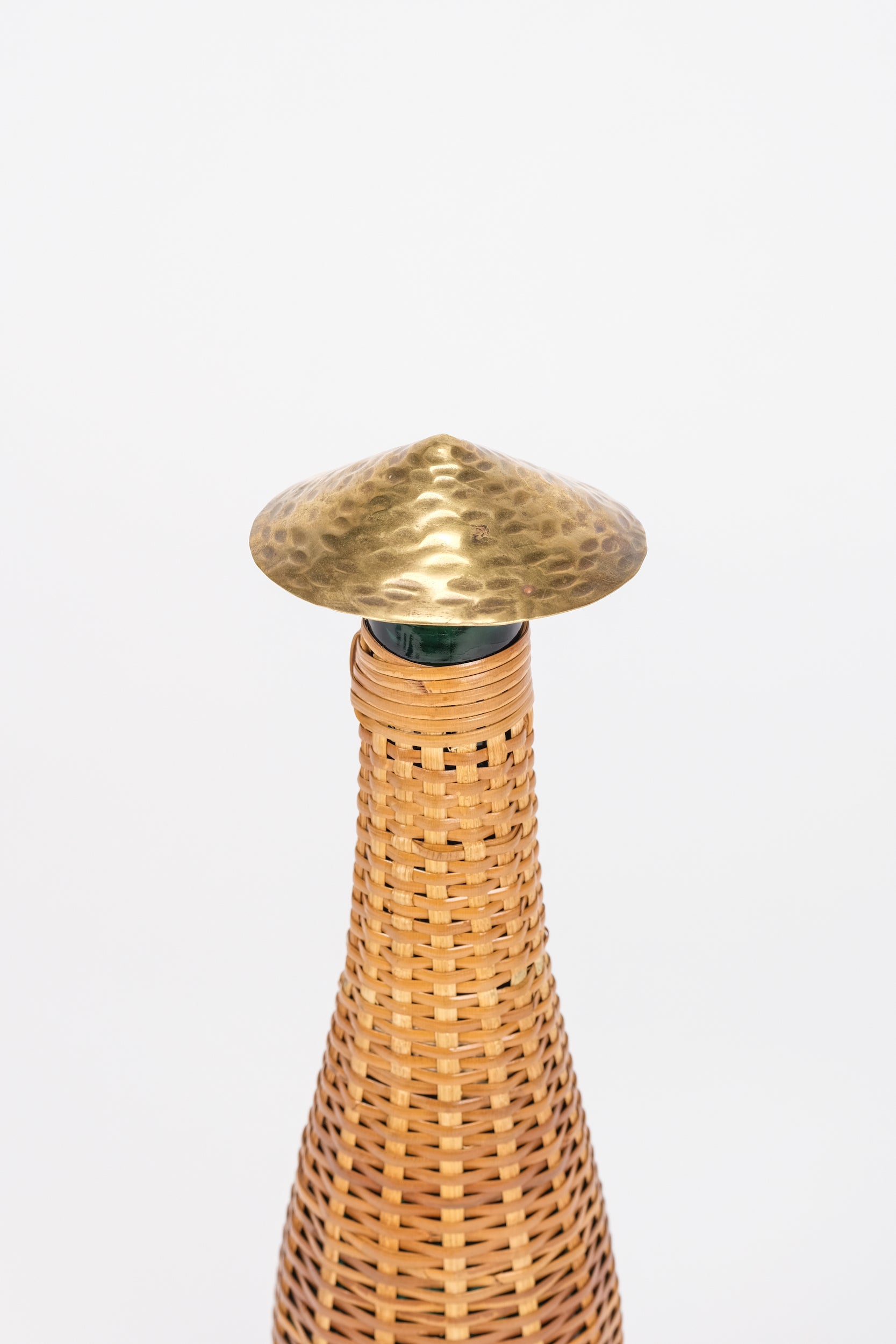 Weave-covered bottle, France, 50s