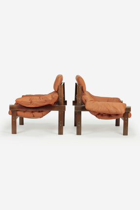 A pair of Parcival Lafer Lounge Chairs 60'