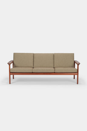 Sven Ellekaer Borneo sofa teak linen Denmark 60s