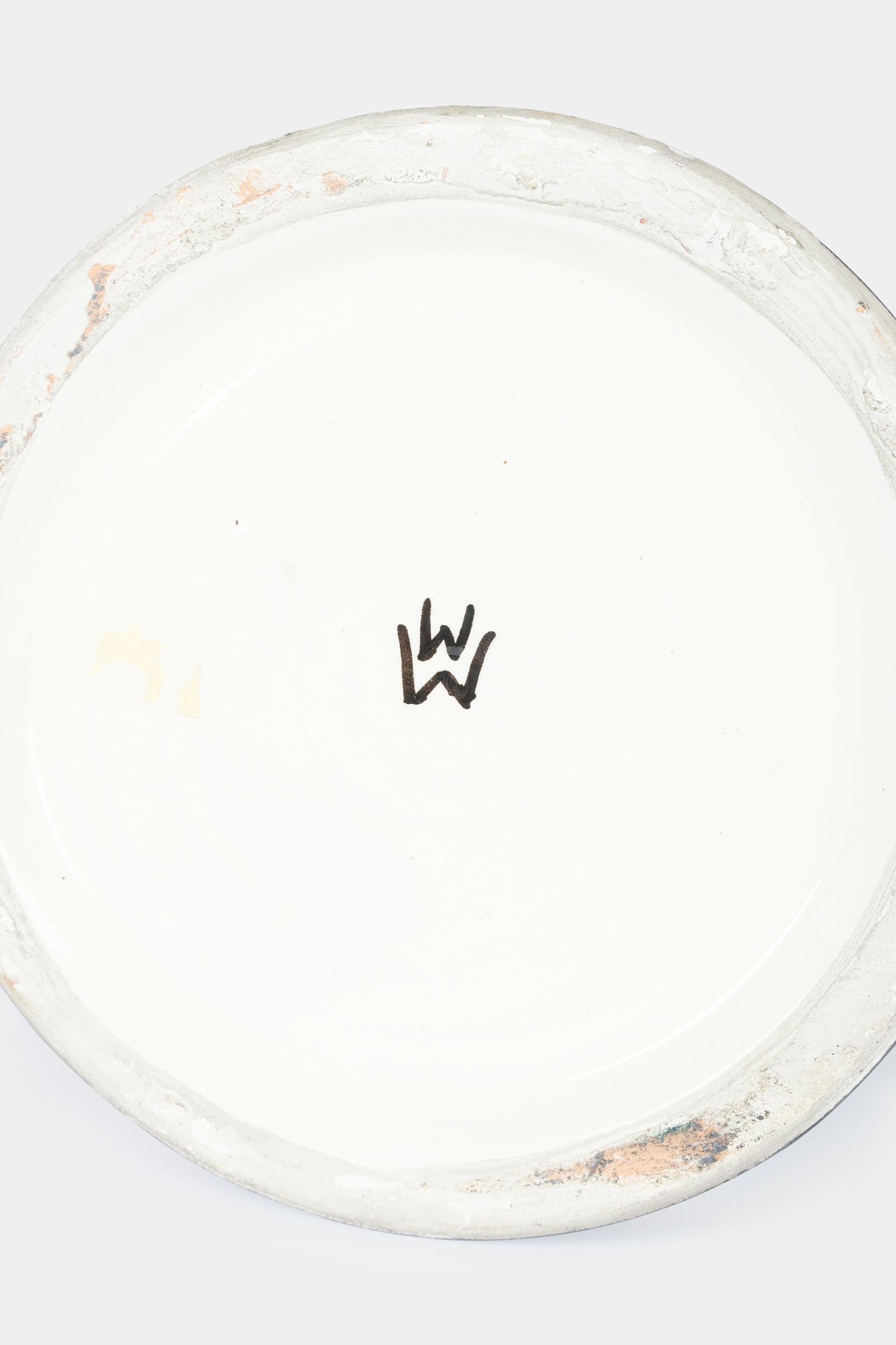 Ceramic Vase with Fish, Signed, 50s