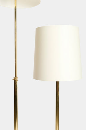 Pair of Amba floor lamps with brass base, new lampshade 40s