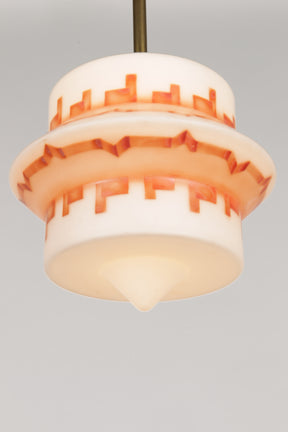 Art Deco Glass Ceiling Lamp, 20s