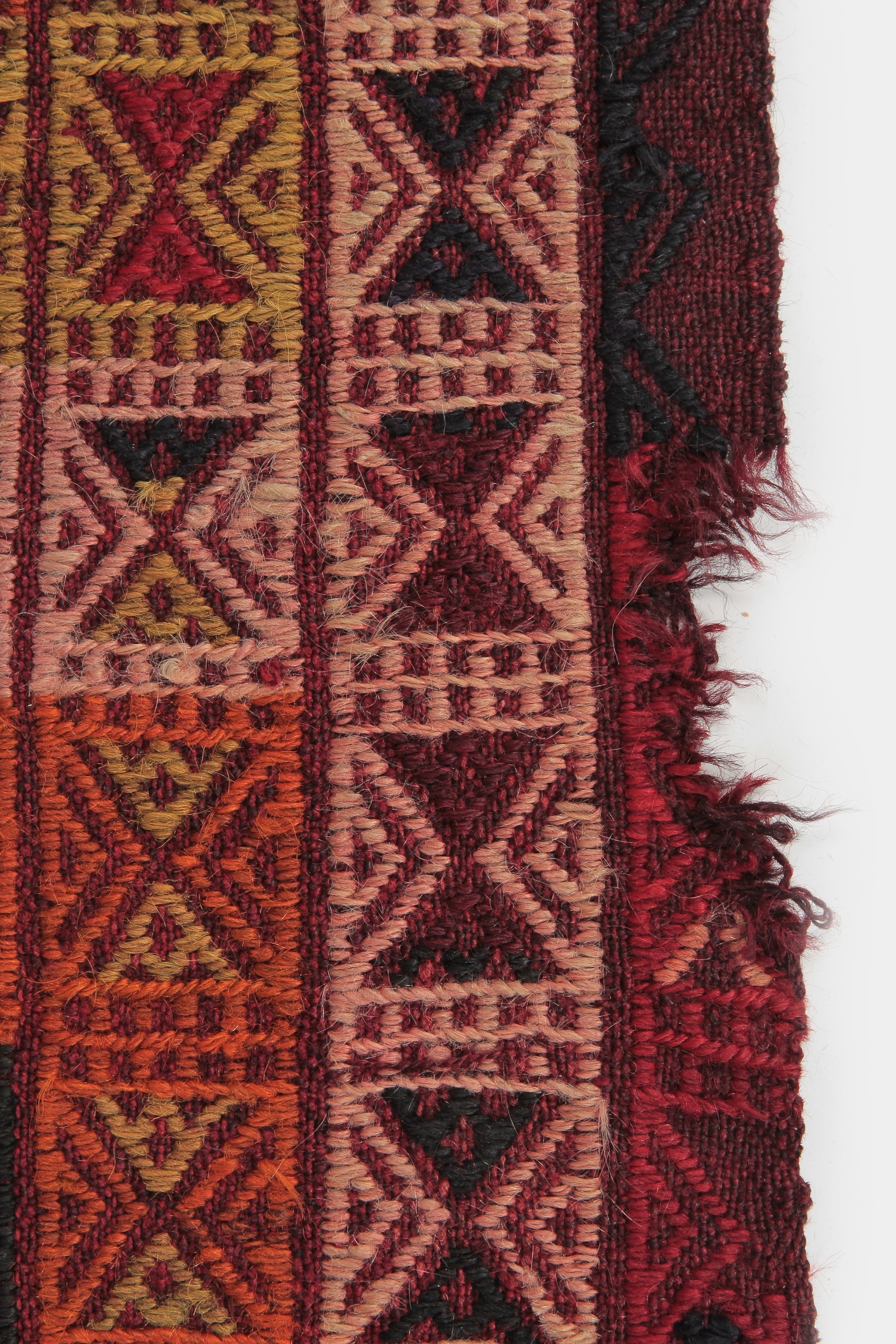 Belutschenteppich mit geometrischem Muster, geknüpft und gewoben