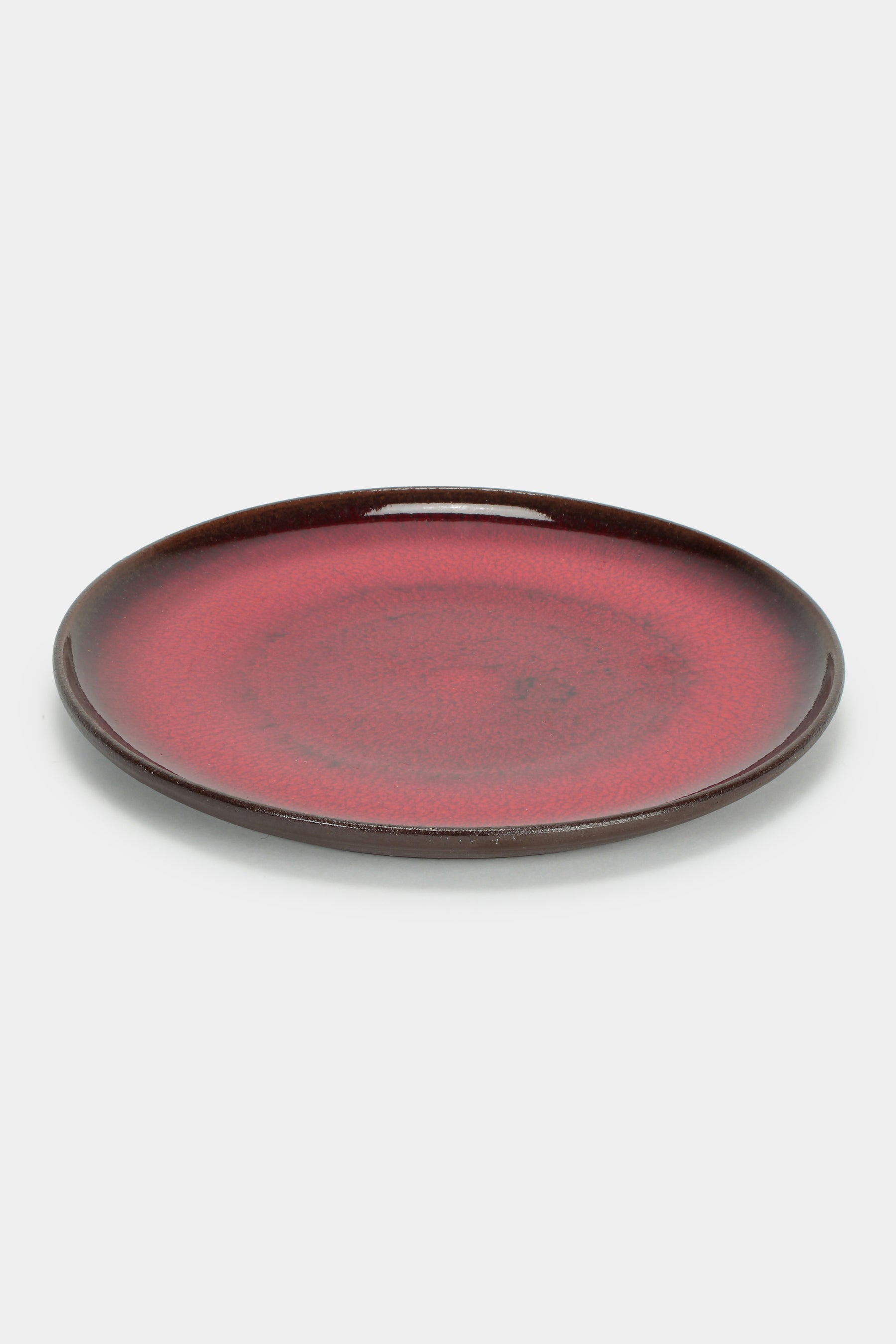 Ditlev clay plate Denmark 70s glazed