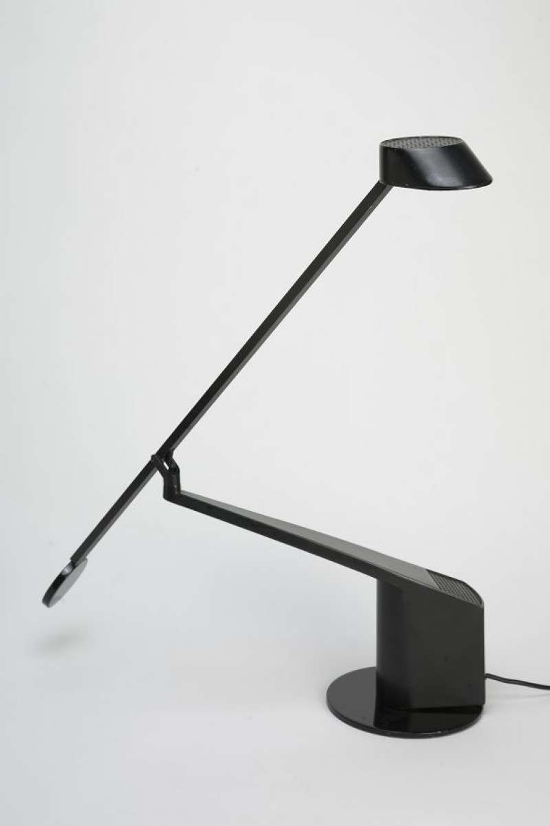 Black Italian Desk Lamp von Roldofo Bonetto