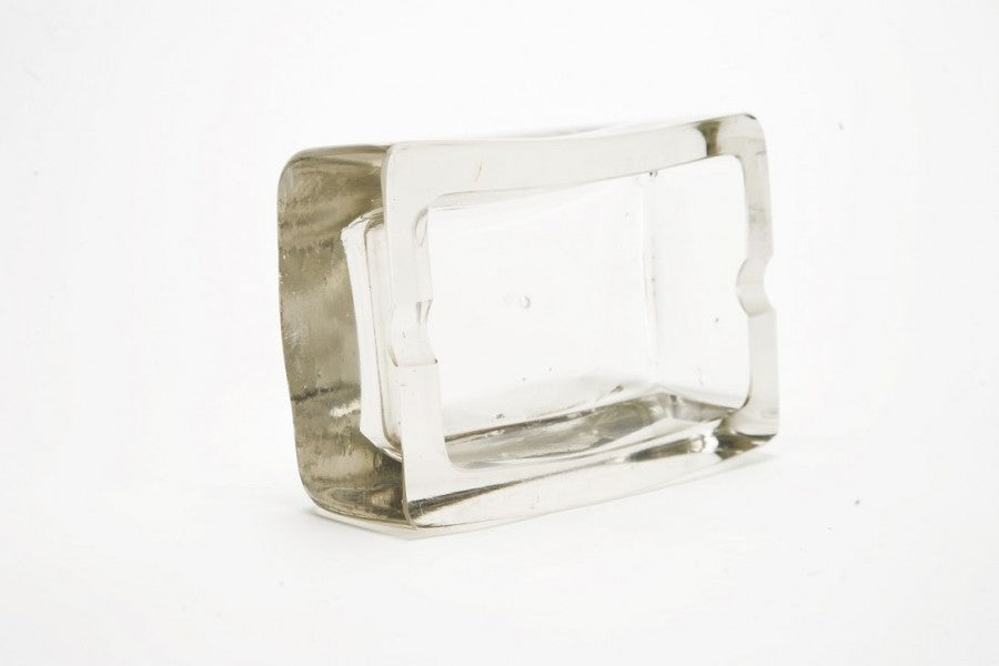 Schweiz geschliffener Kristall Aschenbecher 1966/67 von P. Loder