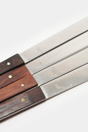 Set von 4, Fonduegabeln mit Holzgriff, Palisander, Schweiz, 60er