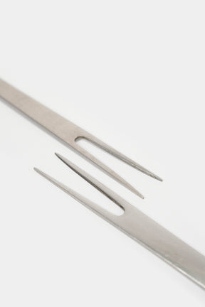 Set mit 4 schweizer Fonduegabeln Palisander 60er