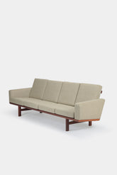 Hans Wegner GE 236 vierer Teak Sofa Originalbezug 50’er