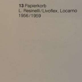 Resinelli Livoflex Locarno Papierkorb 50er