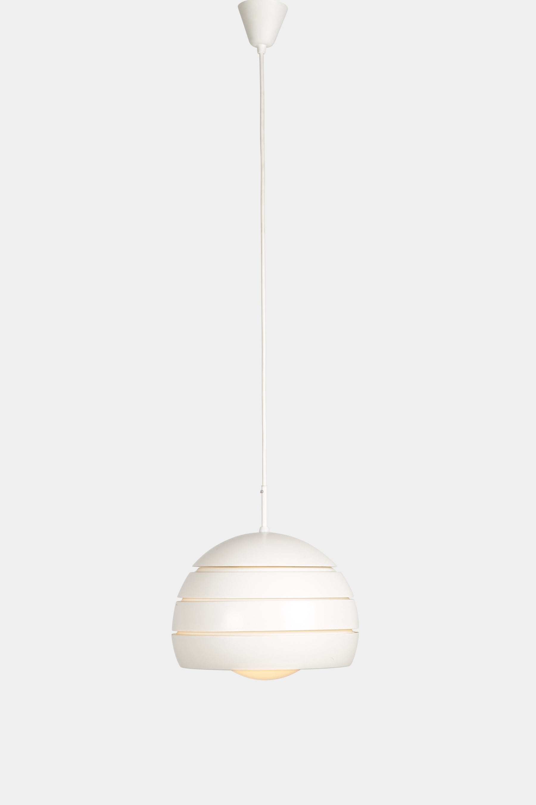 White Spherical Ceiling Lamp Blades Denmark 60's