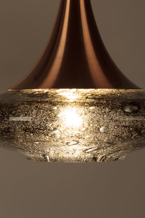 2 Kupfer Glas Lampen Doria