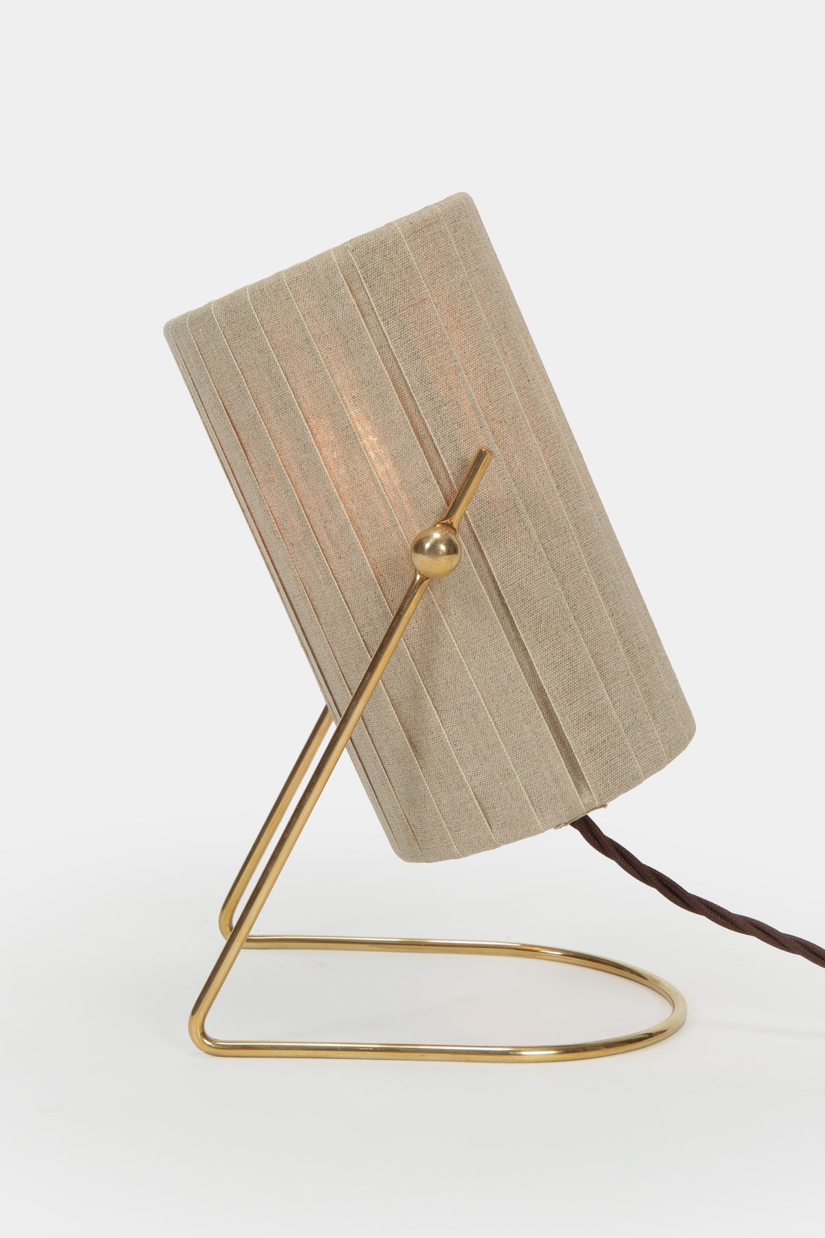 Kleine Messing Tischlampe, 50er