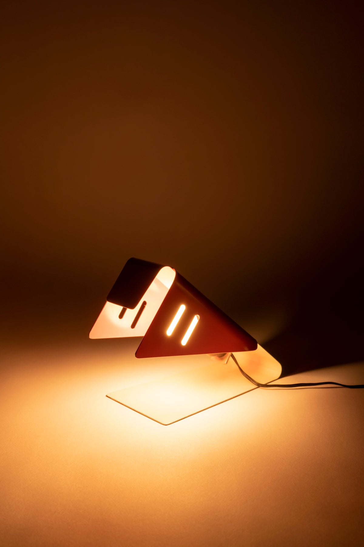 Boris Lacroix Attr. Kleine Tischlampe Metall 50er Jahre