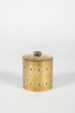 Handmade brass jar with lid 40s