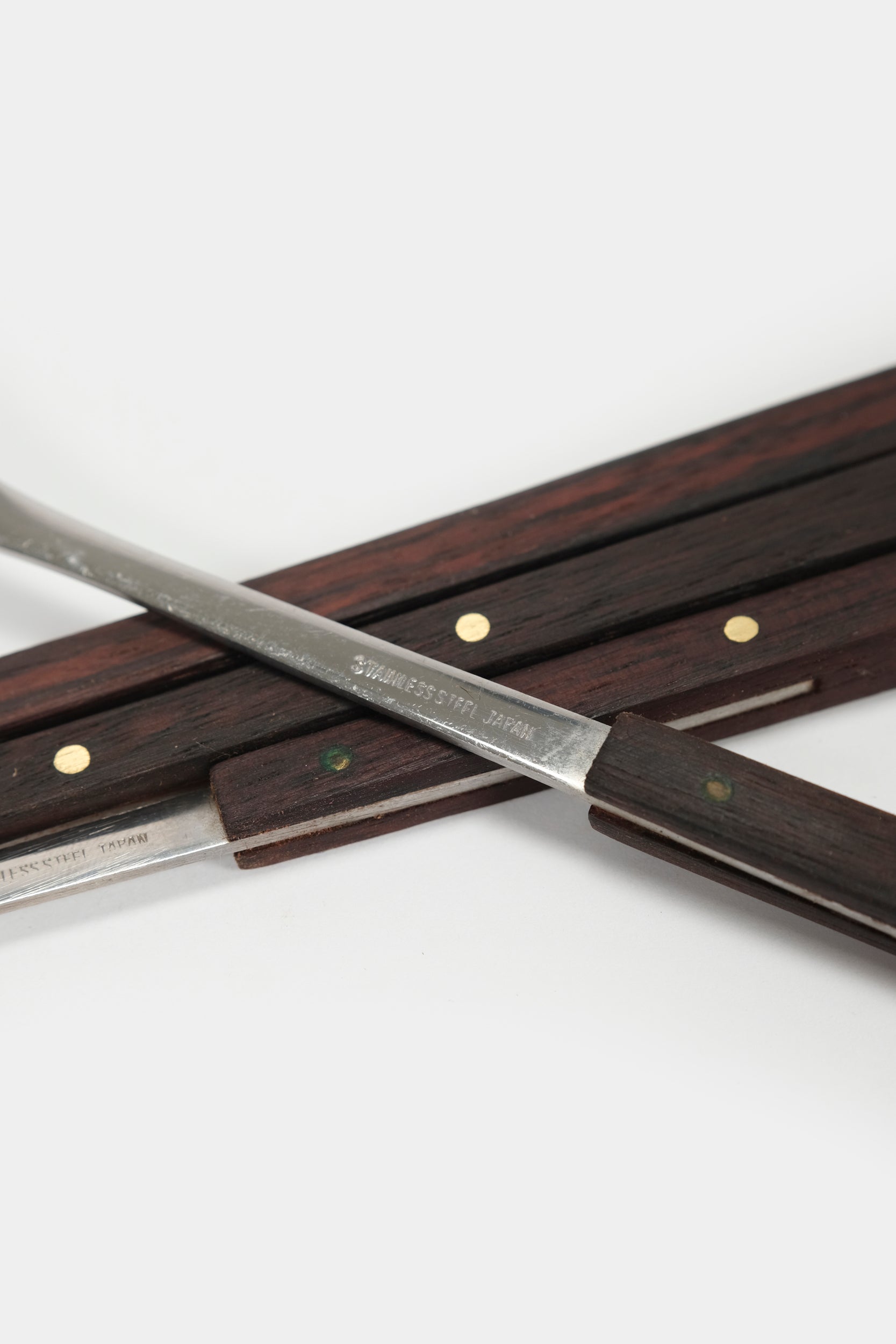 Set of 4 Fondue Forks with Wooden Handles, Rosewood, Japan, 60s