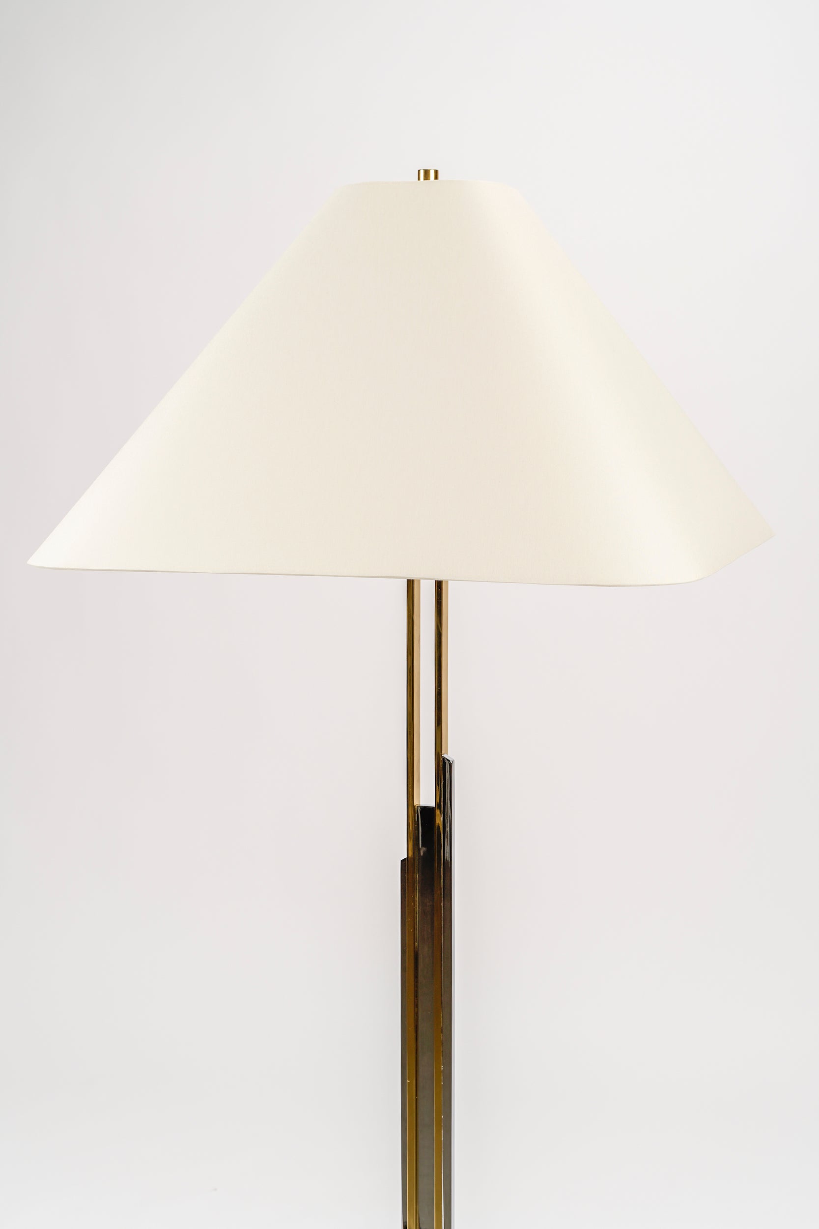 Maison Jansen Stehlampe mit neuem Seidenschirm 70er