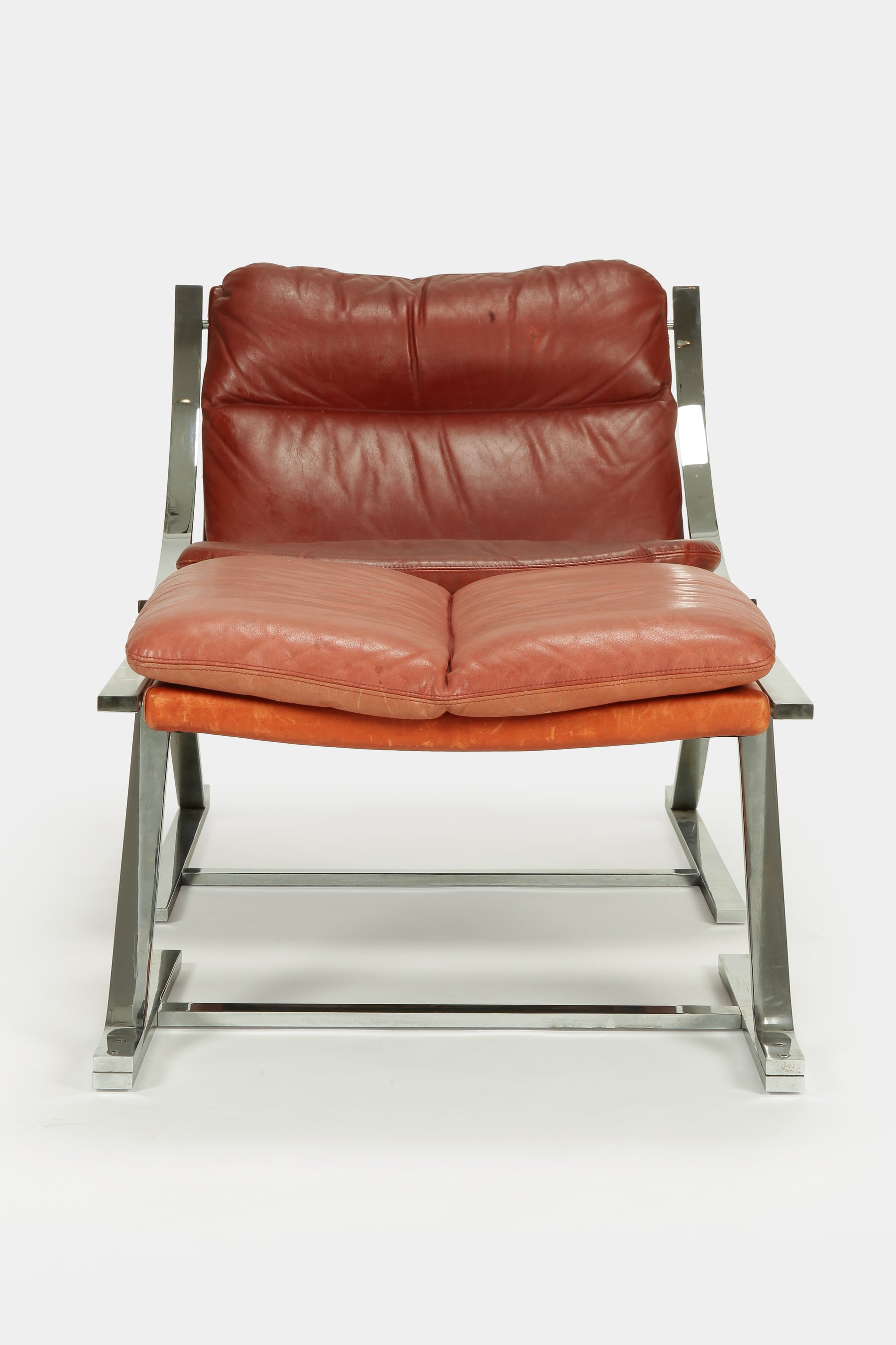 2x Paul Tuttle Zeta Chair with Ottoman Strässle, 70s